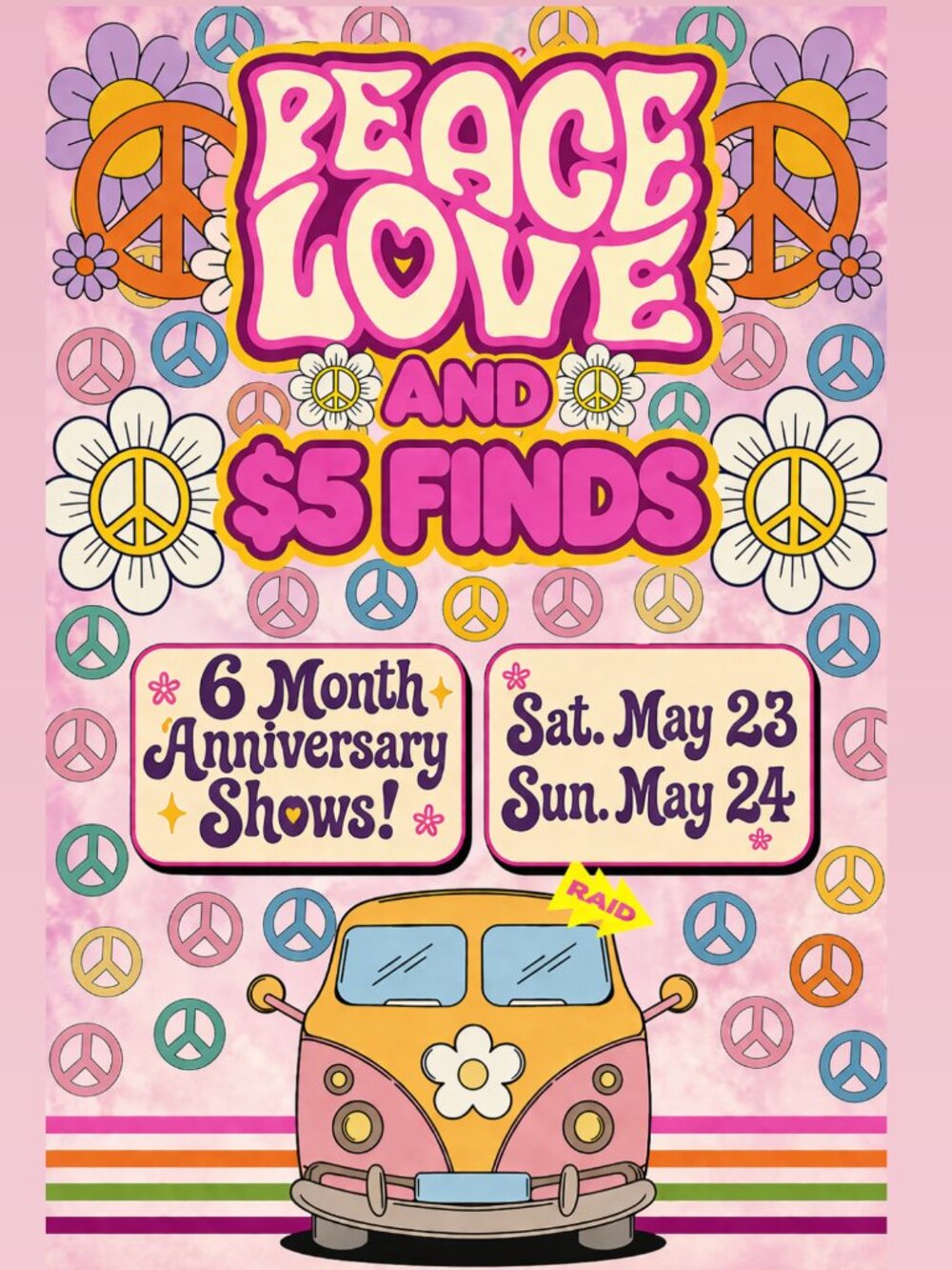 Peace Love and $5 Finds Raid Train